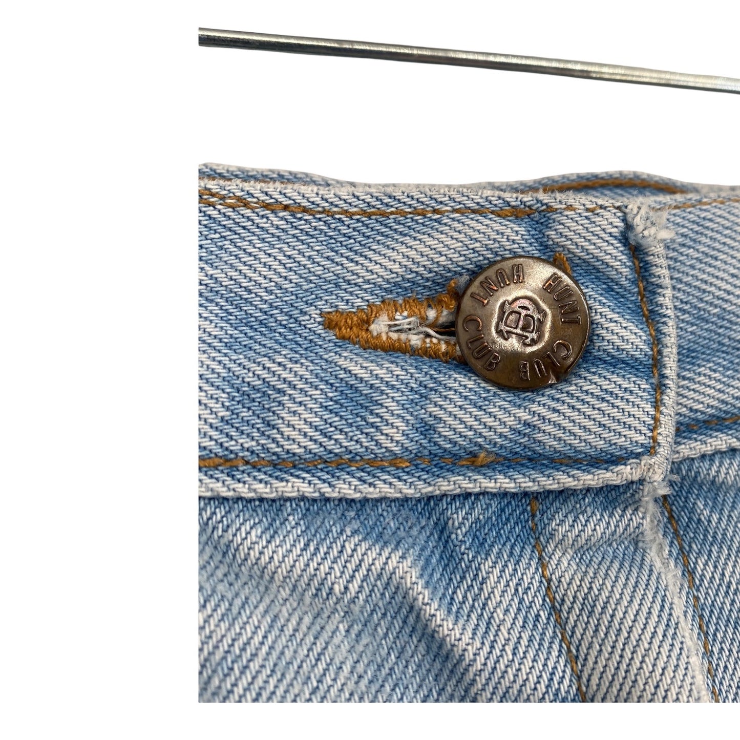 Vintage Hunt Club Modest Jean Skirt Denim Full Length Kick Pleat USA Cotton 10