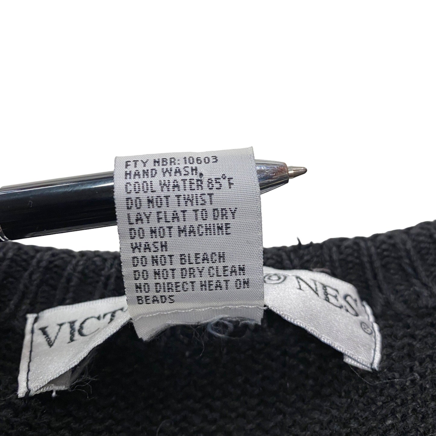 Womens Vtg Christmas Sweater Victoria Jones 3XL Black Holiday Novelty Festive