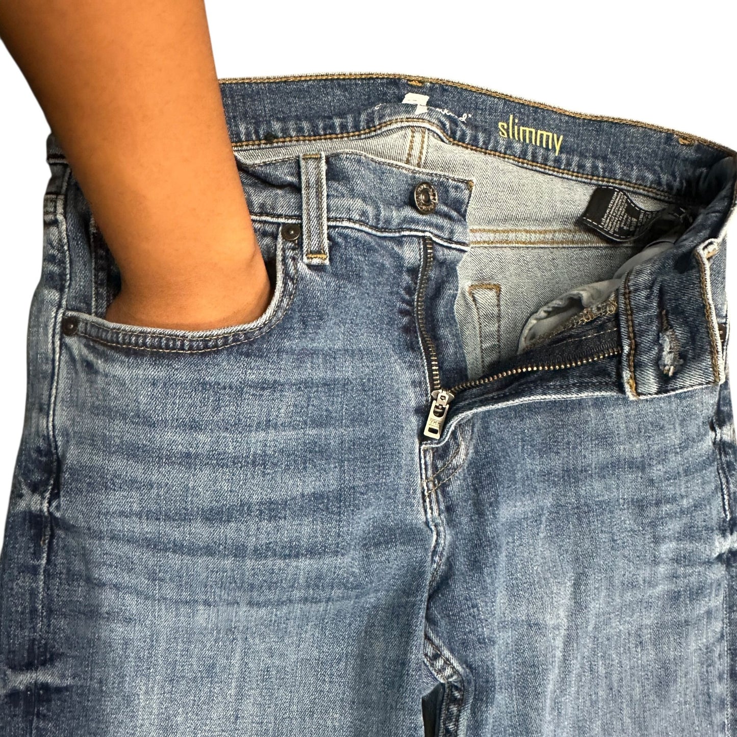 7 For All Mankind Slimmy Slim Straight Leg Jeans Mens 30 Preppy Normcore Classic