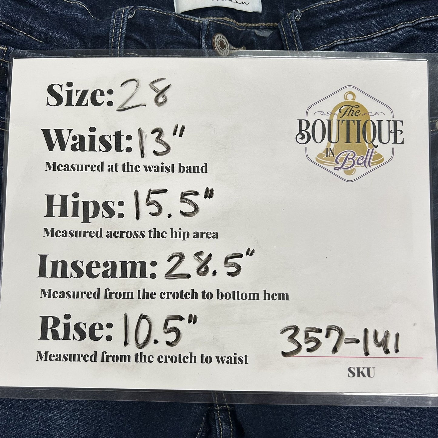 KanCan Womens 28 Nadine High Rise Super Skinny Jeans Dark Wash Stretch Pockets