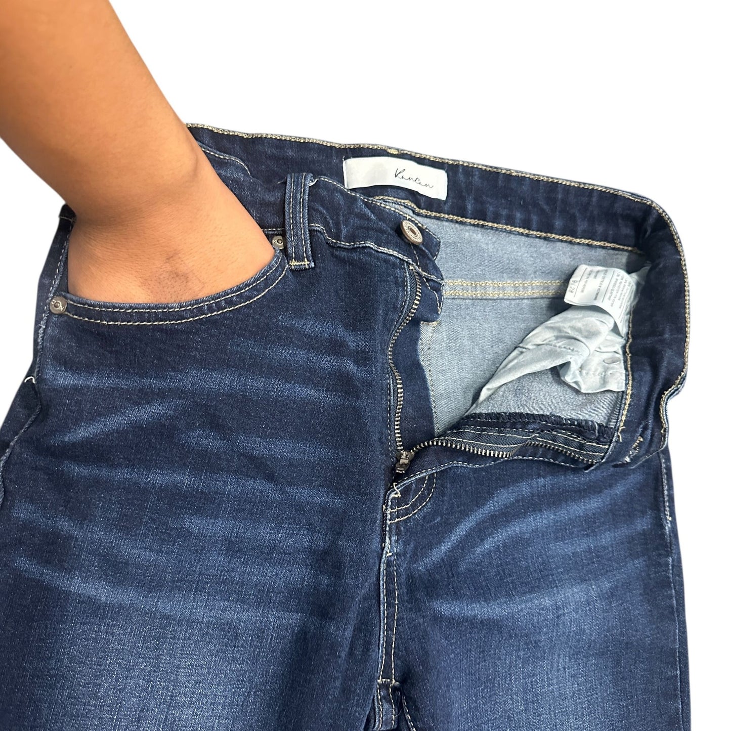 KanCan Womens 28 Nadine High Rise Super Skinny Jeans Dark Wash Stretch Pockets