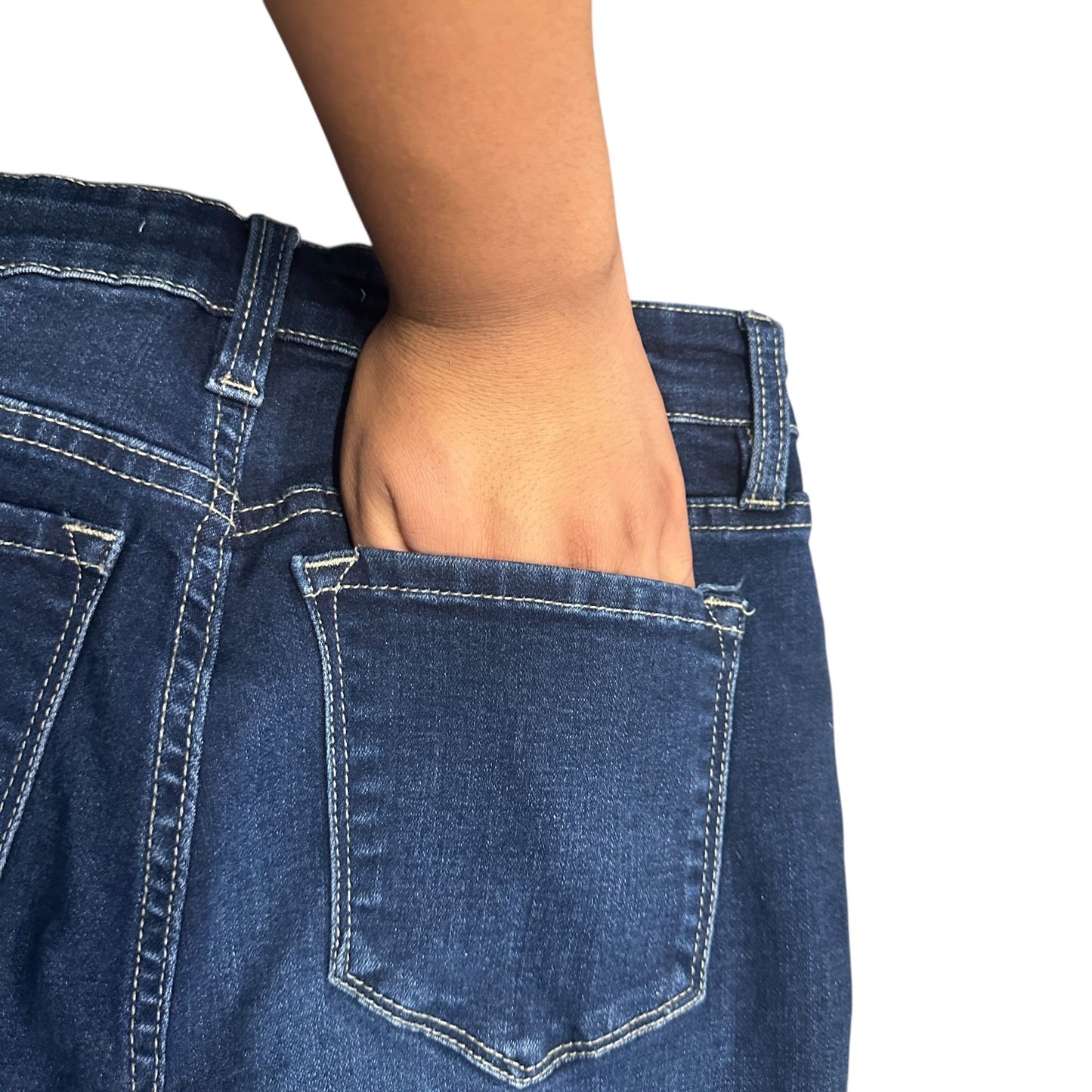 KanCan Womens 28 Nadine High Rise Super Skinny Jeans Dark Wash Stretch Pockets