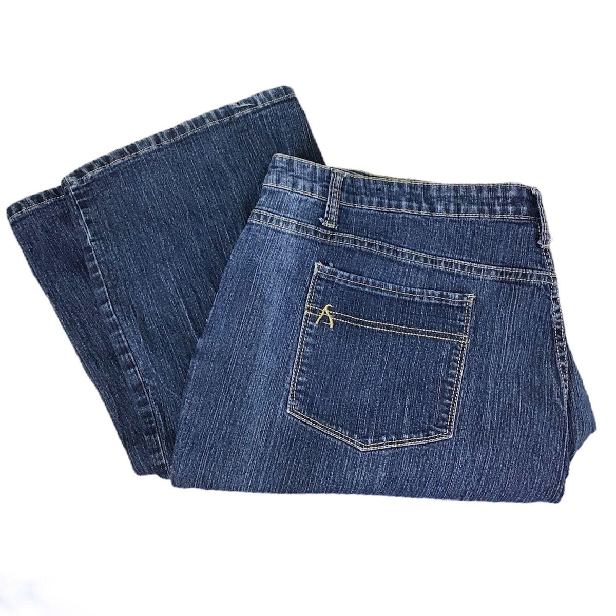 Ashley Stewart Womens Plus Size 26 Dark Wash Stretch Denim Jeans