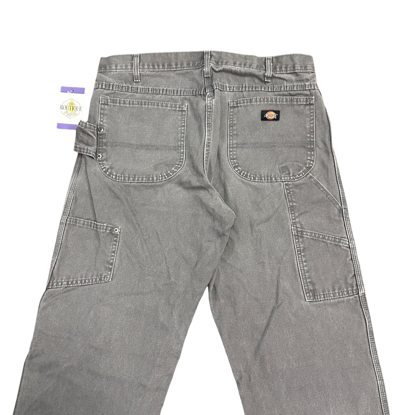 Dickies Carpenter Pants Gray Mens 36X34 Duck Canvas Workwear Normcore Rugged