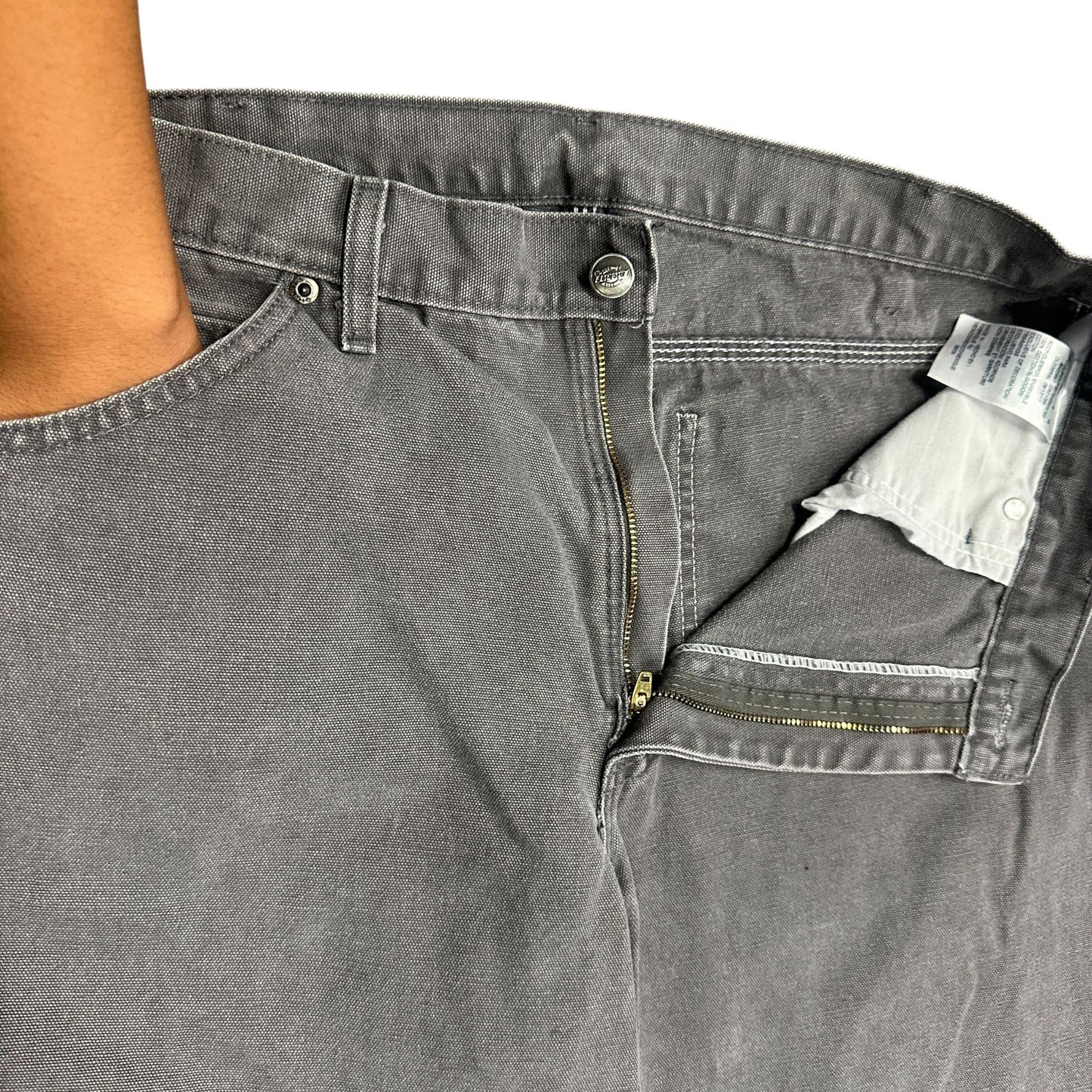 Dickies Carpenter Pants Gray Mens 36X34 Duck Canvas Workwear Normcore Rugged