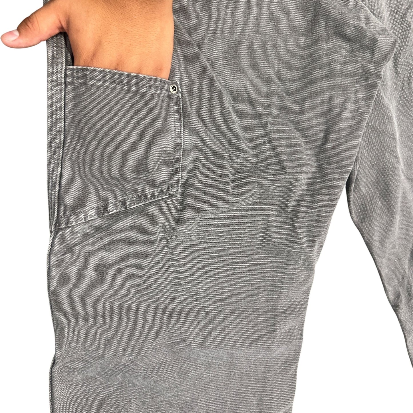 Dickies Carpenter Pants Gray Mens 36X34 Duck Canvas Workwear Normcore Rugged