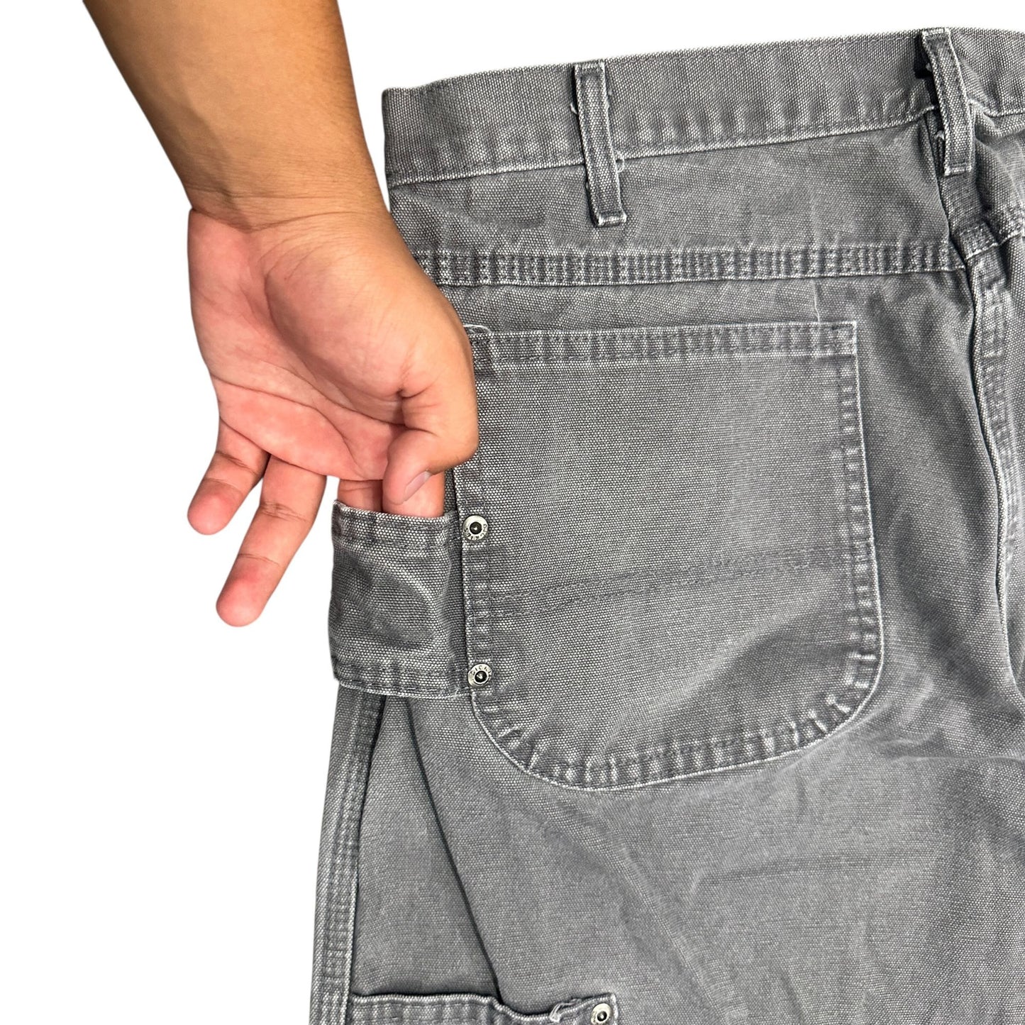 Dickies Carpenter Pants Gray Mens 36X34 Duck Canvas Workwear Normcore Rugged