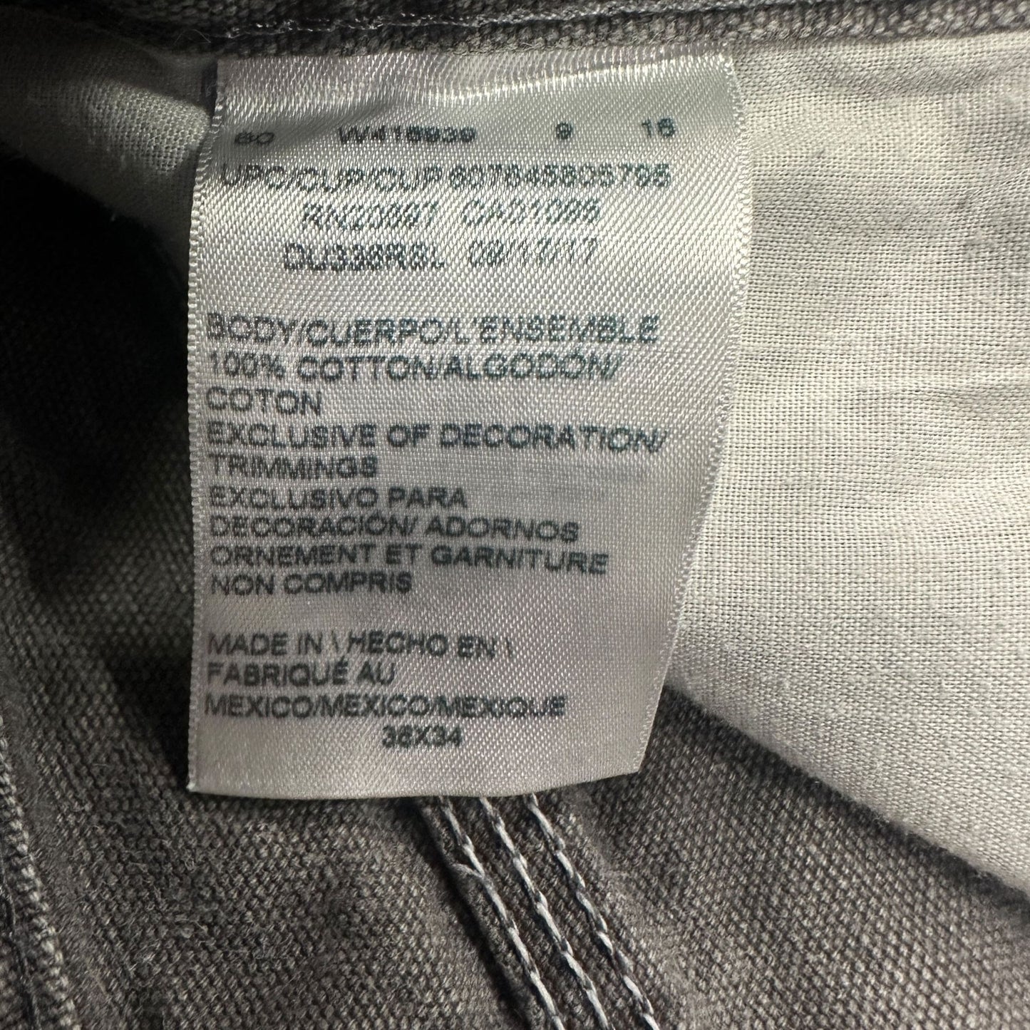 Dickies Carpenter Pants Gray Mens 36X34 Duck Canvas Workwear Normcore Rugged
