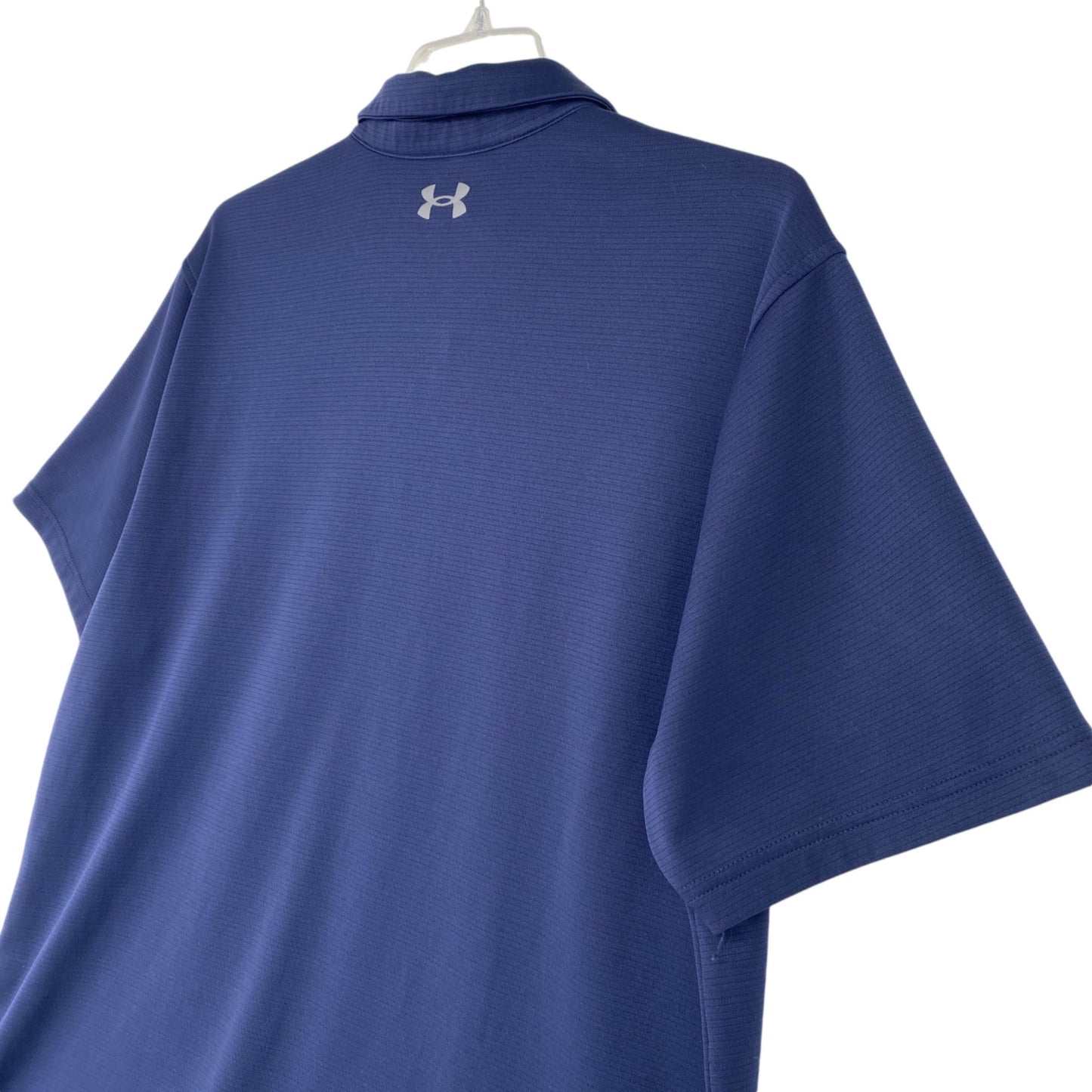 Under Armour Mens 2XLT Navy Golf Polo Shirt Performance Short Sleeve Stretch