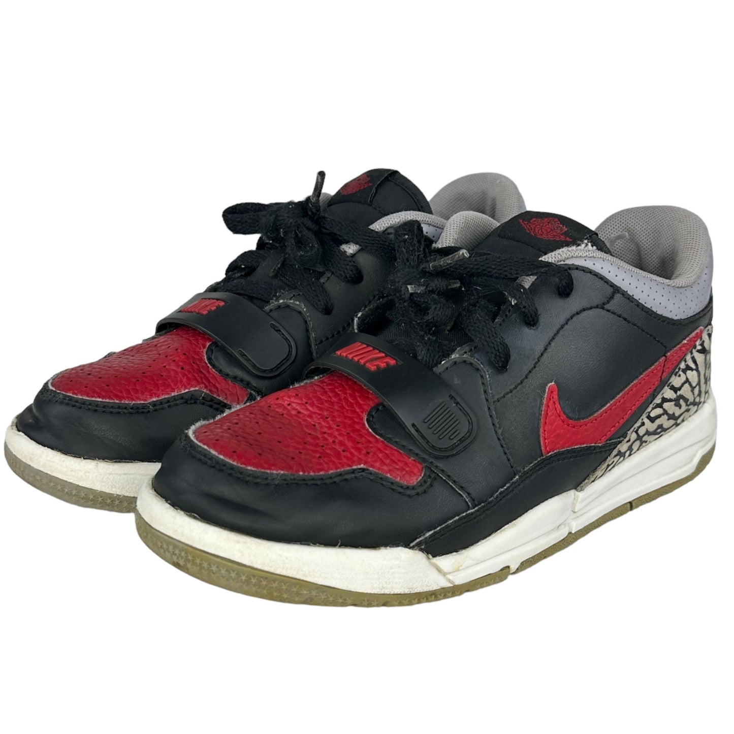 Nike Boys 2Y Jordan Legacy 312 Low (PS) Bred Cement CD9055-006 Black Red Retro