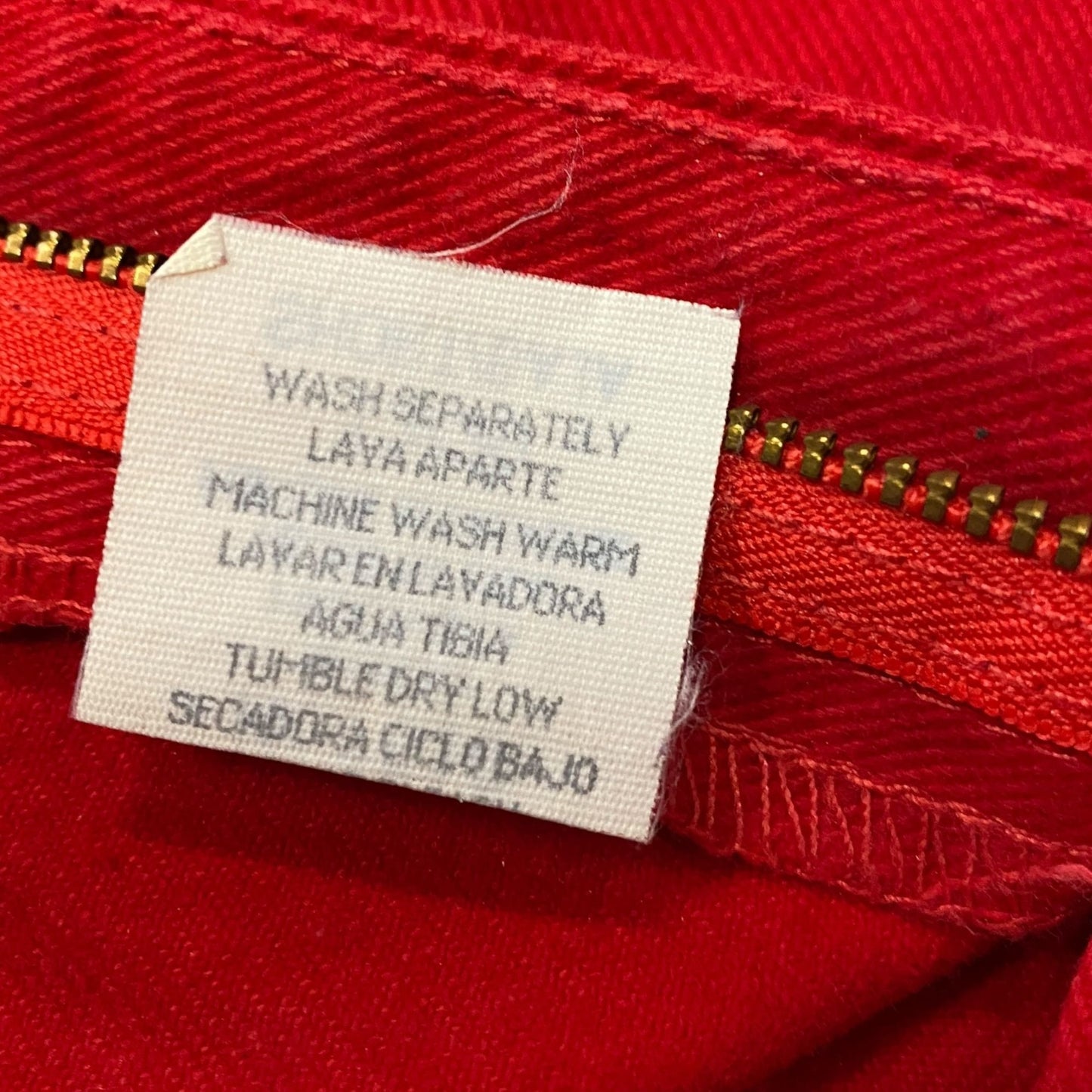 Vtg 90s Faded Glory Mom Jeans Red 12 Short High Rise Tapered Leg Preppy Colorful