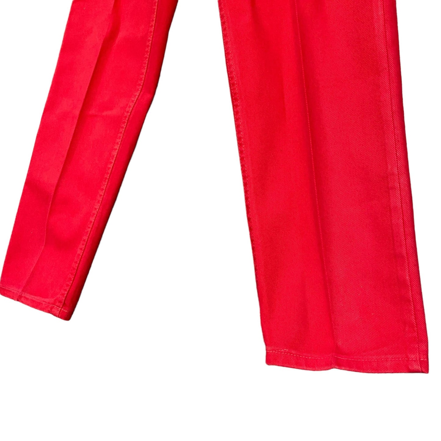 Vtg 90s Faded Glory Mom Jeans Red 12 Short High Rise Tapered Leg Preppy Colorful