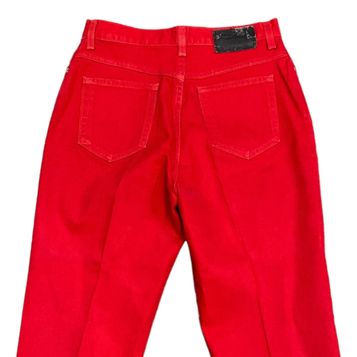 Vtg 90s Faded Glory Mom Jeans Red 12 Short High Rise Tapered Leg Preppy Colorful