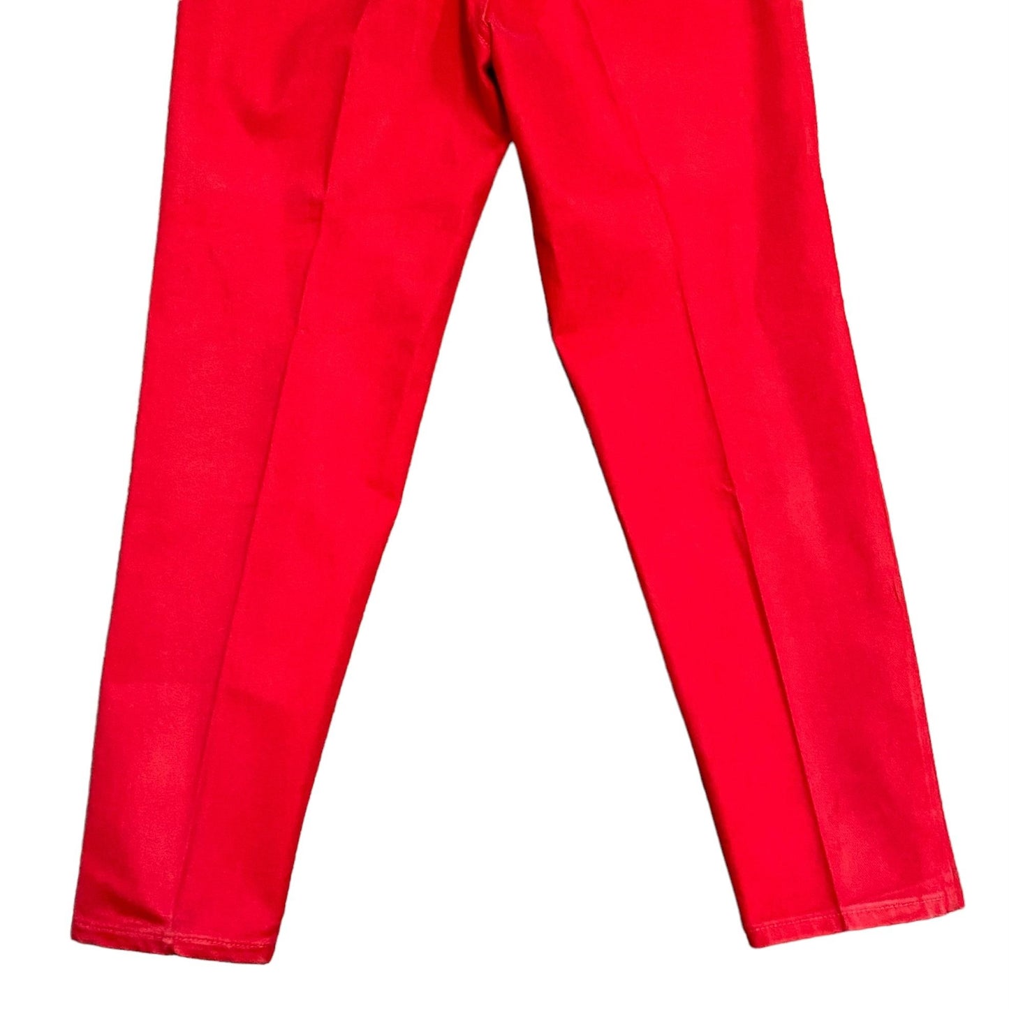 Vtg 90s Faded Glory Mom Jeans Red 12 Short High Rise Tapered Leg Preppy Colorful