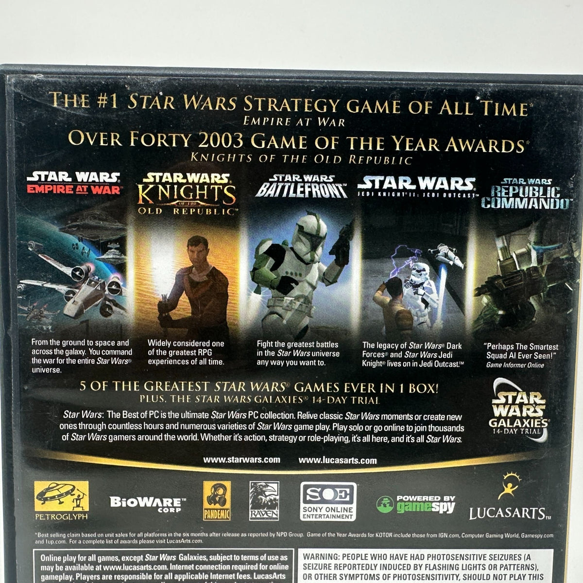 Star Wars: The Best Of PC - 5 Classic Games Collection DVD-ROM LucasArts 2006 Teen Rated