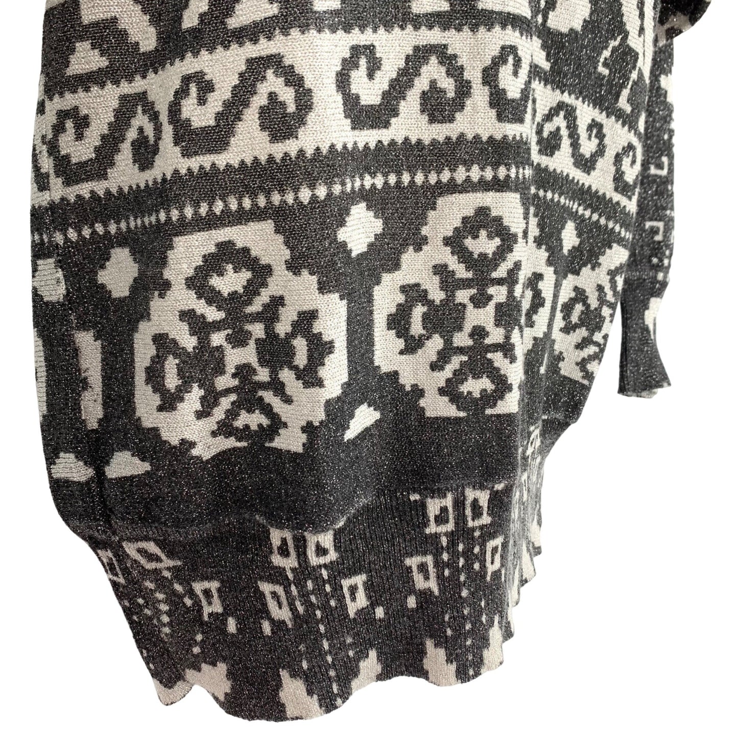 Vtg 80s Spree Intl Metallic Sequined Sweater S Shoulder Pad Statement Retro Glam