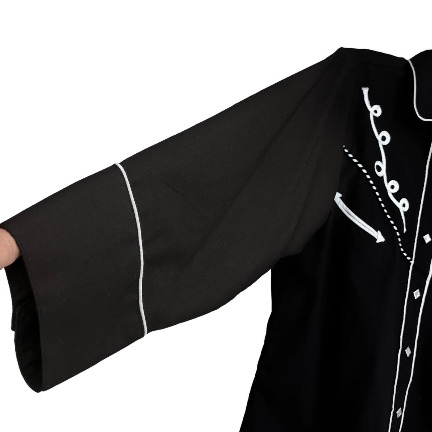 Ely Cattleman For Her Pearl Snap Shirt L Black Western Rodeo Cowgirl Rockabilly