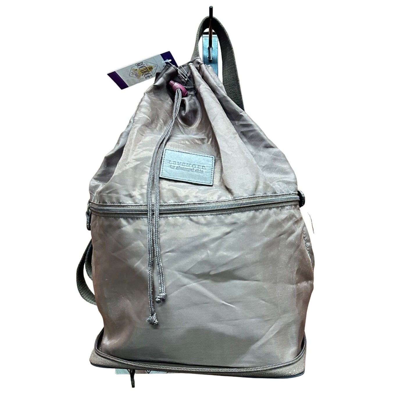 Levenger Glenroyal Chic Backpack Brown Nylon Packable Lightweight Compact Travel