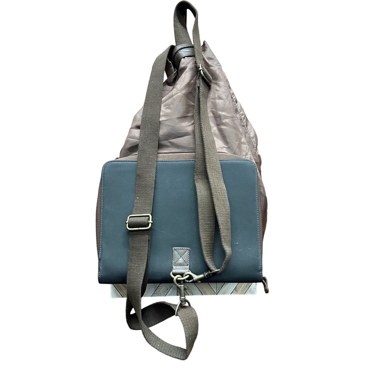 Levenger Glenroyal Chic Backpack Brown Nylon Packable Lightweight Compact Travel