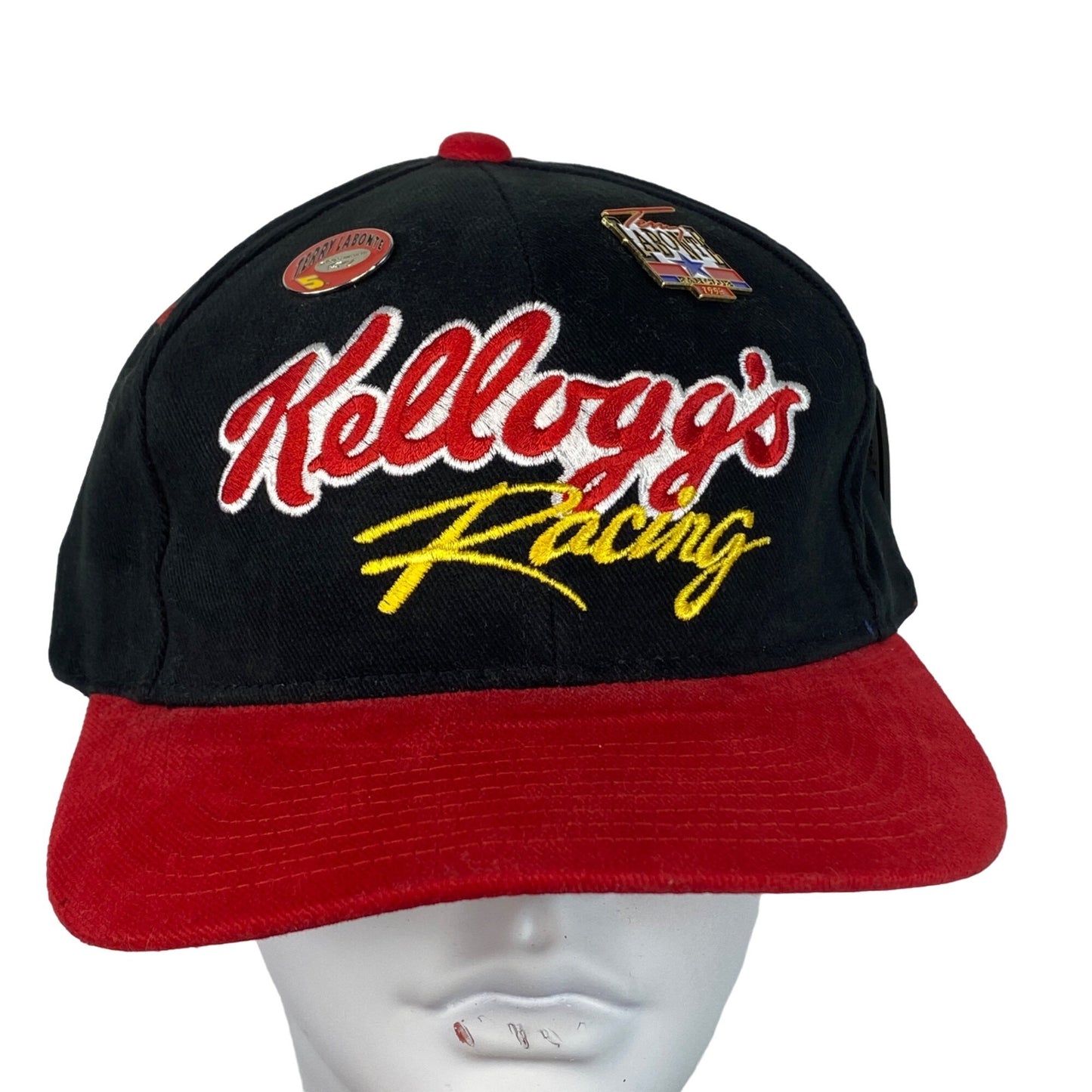 Vtg Terry Labonte #5 Kelloggs NASCAR Racing Hat w/ Collectors Pins 1999 Fan Club