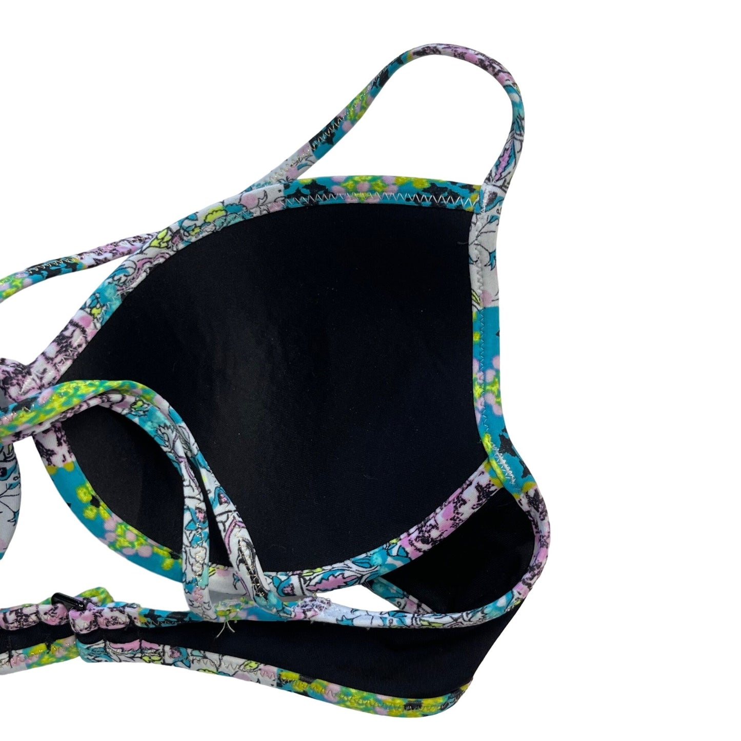 Victorias Secret 34C The Fabulous Push Up Bali Bikini Top Embroidered Sequin