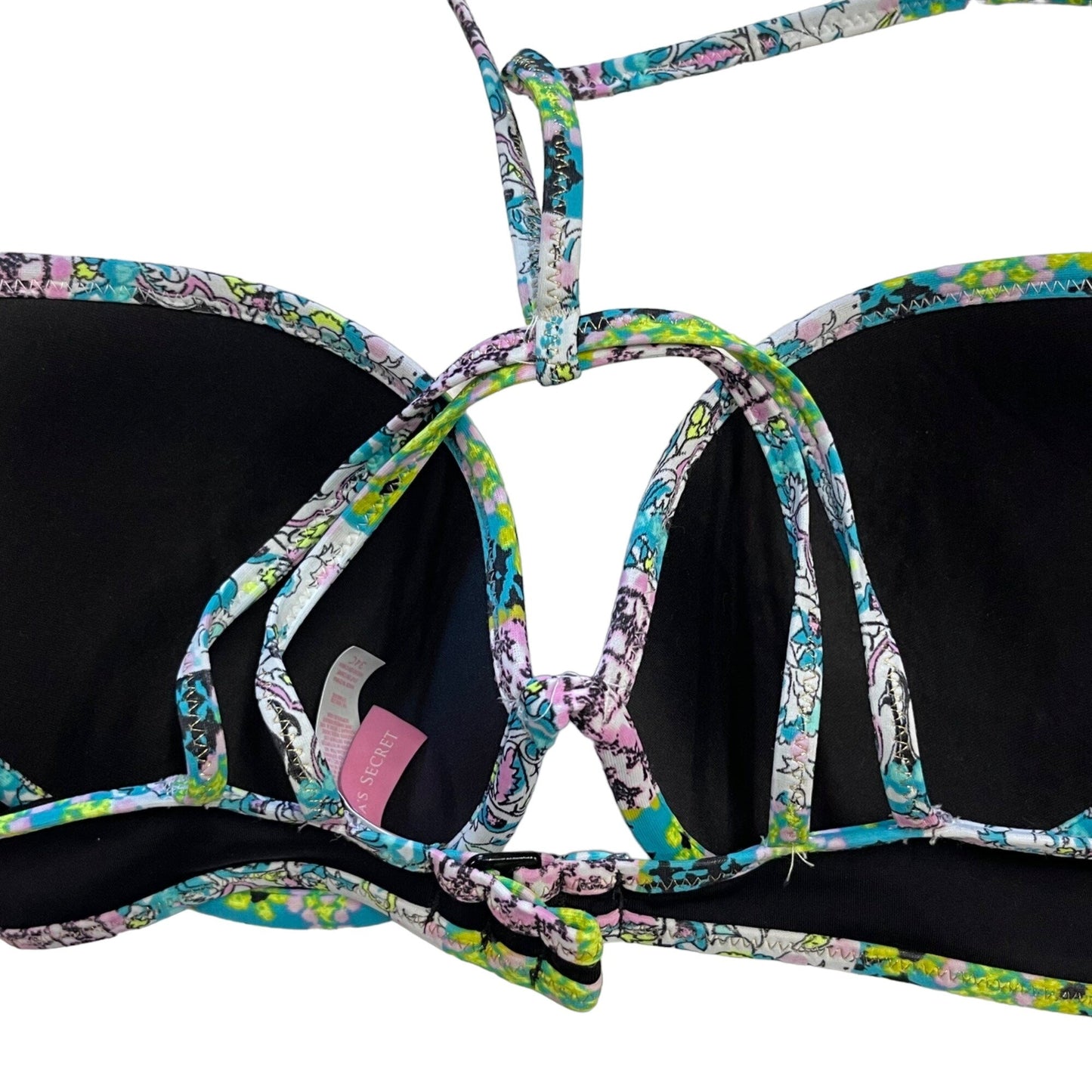 Victorias Secret 34C The Fabulous Push Up Bali Bikini Top Embroidered Sequin