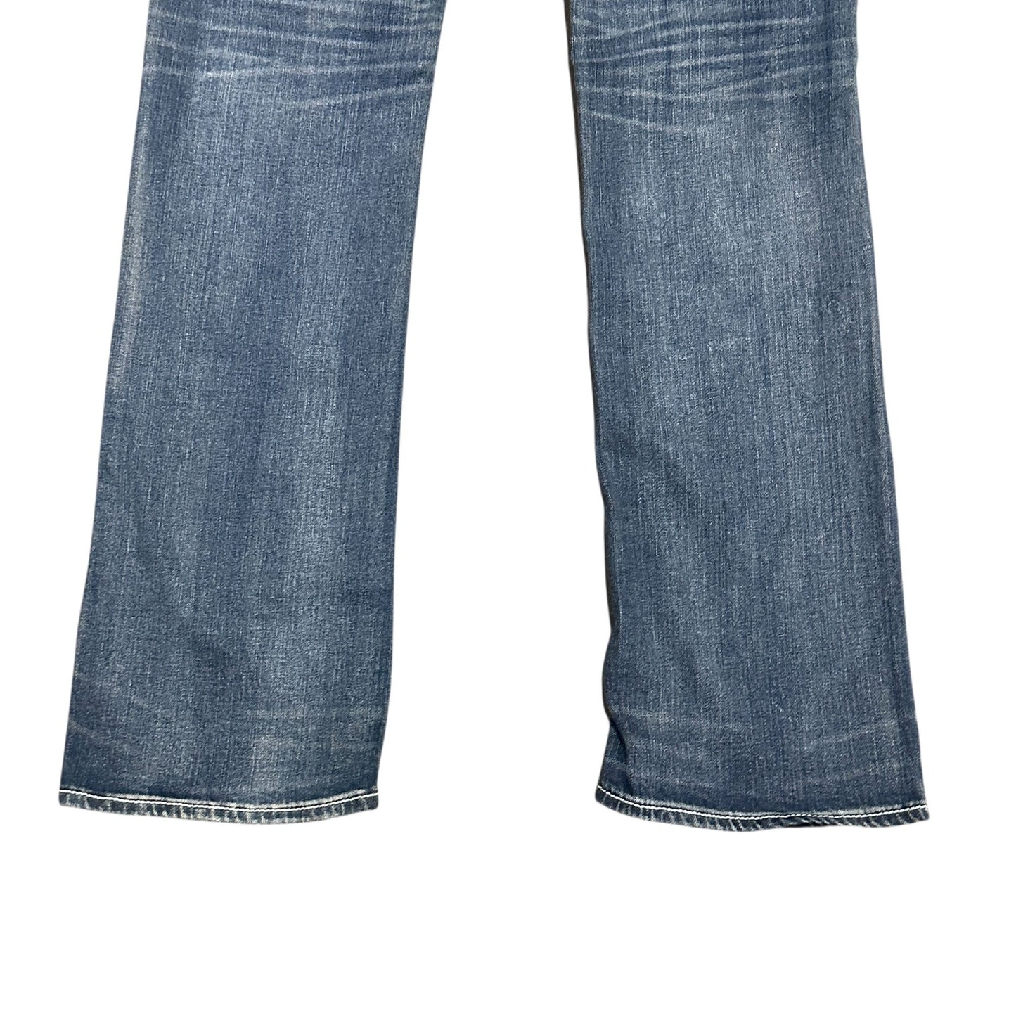 Maurices Premium Bootcut Jeans 15/16 XLong Distressed Thick Stitch Studded Glam