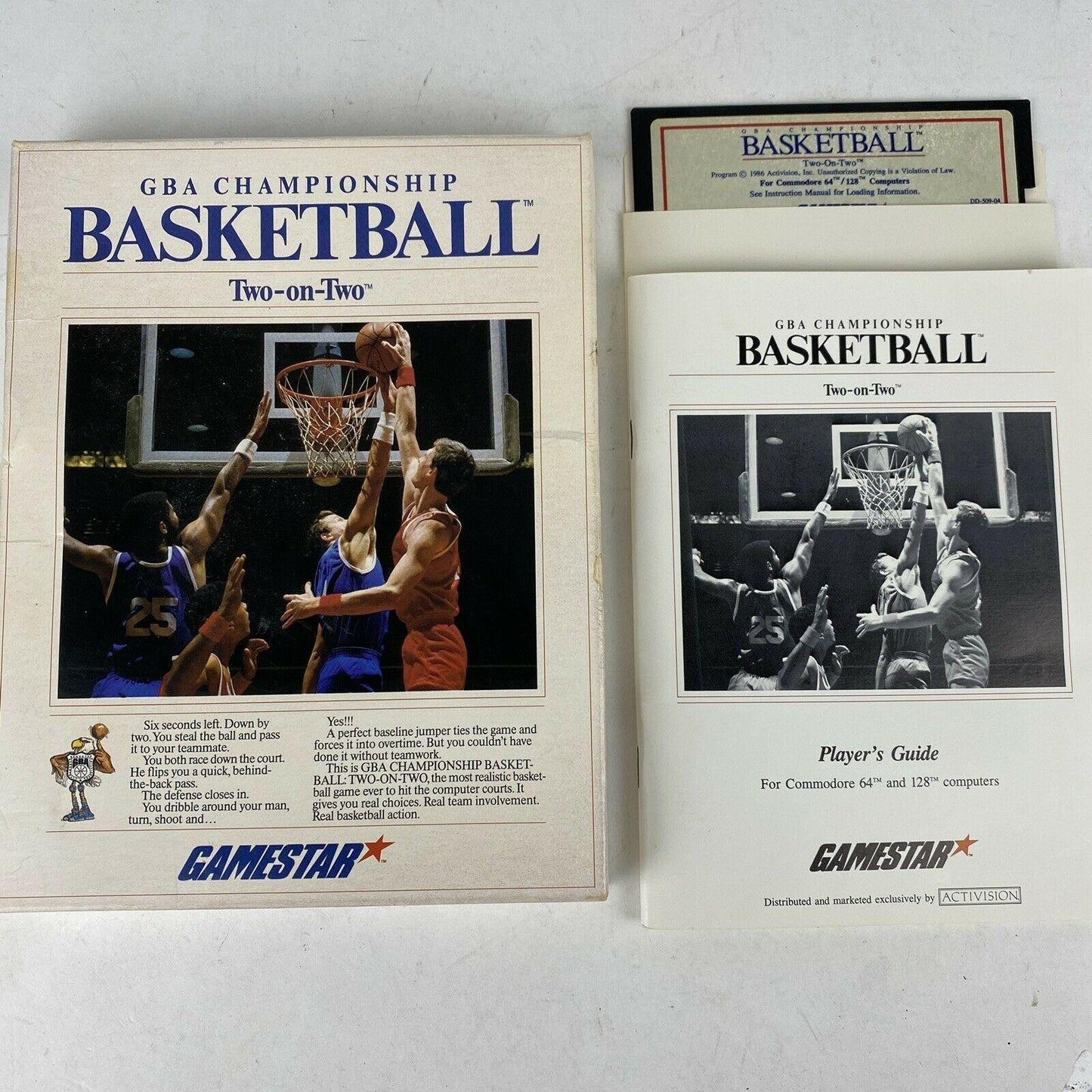 GBA Championship Basketball Two-On-Two Commodore 64/128 Game By Gamestar