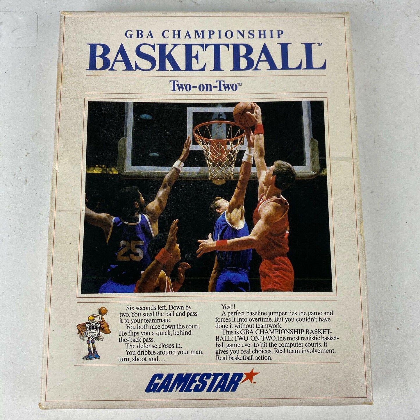 GBA Championship Basketball Two-On-Two Commodore 64/128 Game By Gamestar