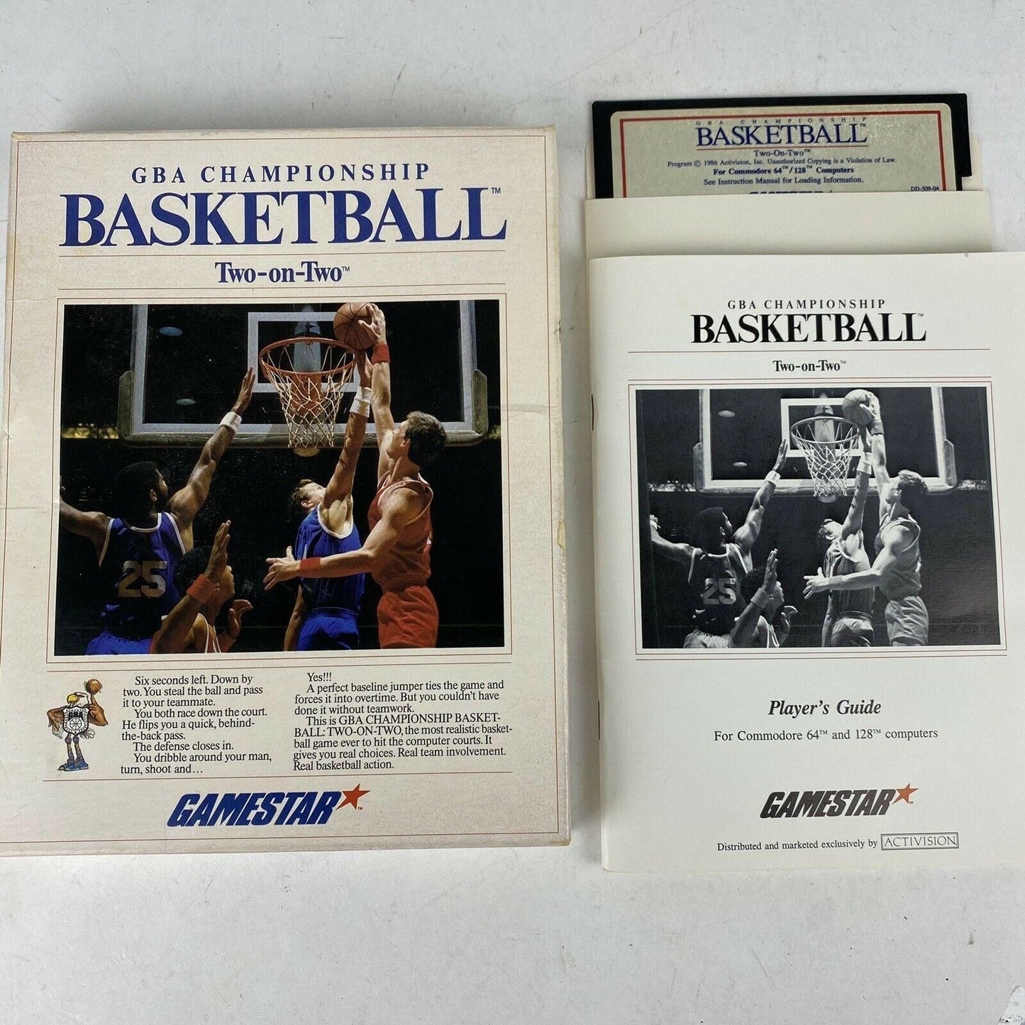 GBA Championship Basketball Two-On-Two Commodore 64/128 Game By Gamestar
