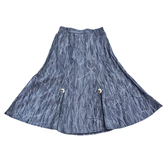 Vtg Wildfire Western Wear Skirt USA M Blue Rodeo Show Country Cowgirl Wild West