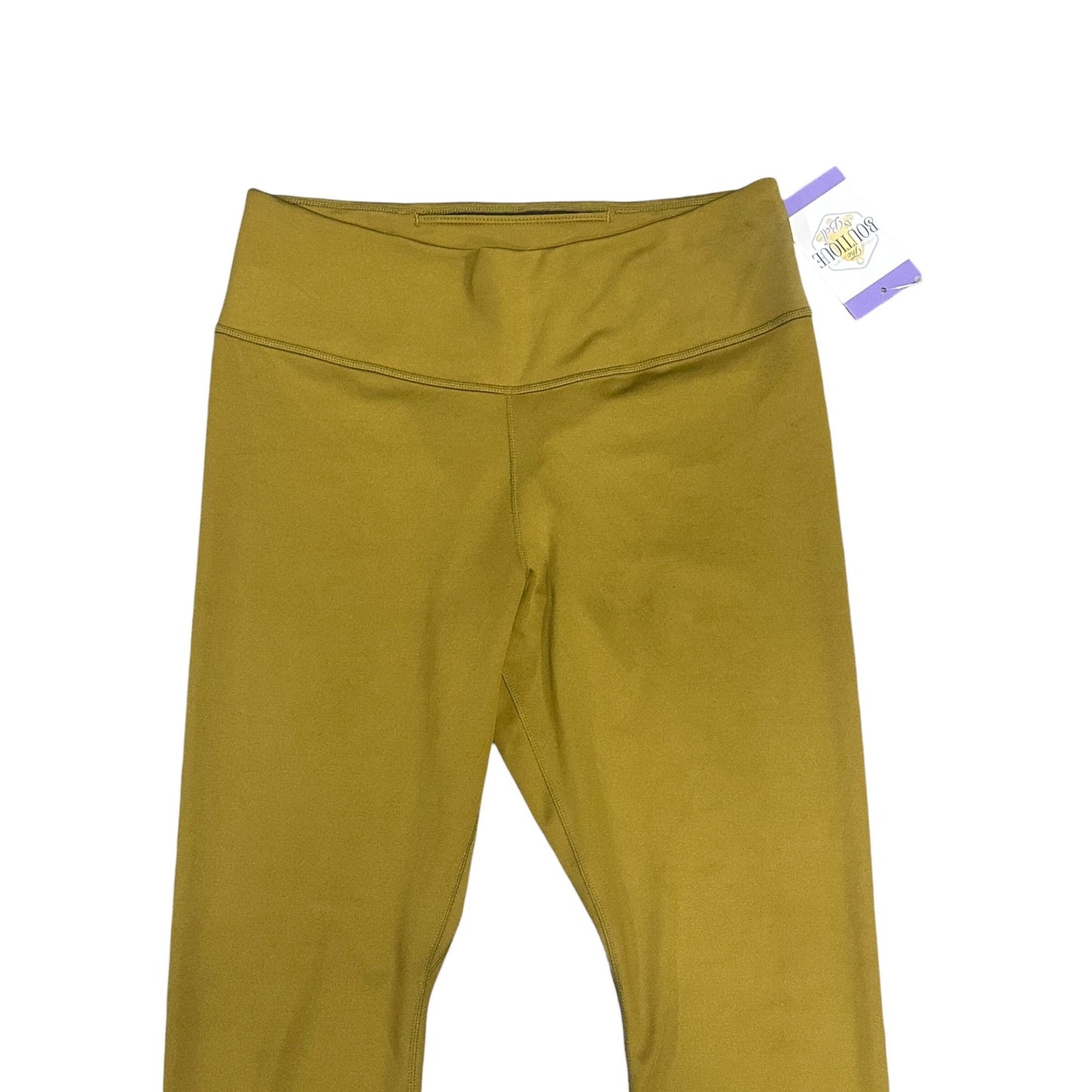 Nike Dri-Fit Olive Volt 7/8 Running Leggings Swoosh Womens M DJ0934-368