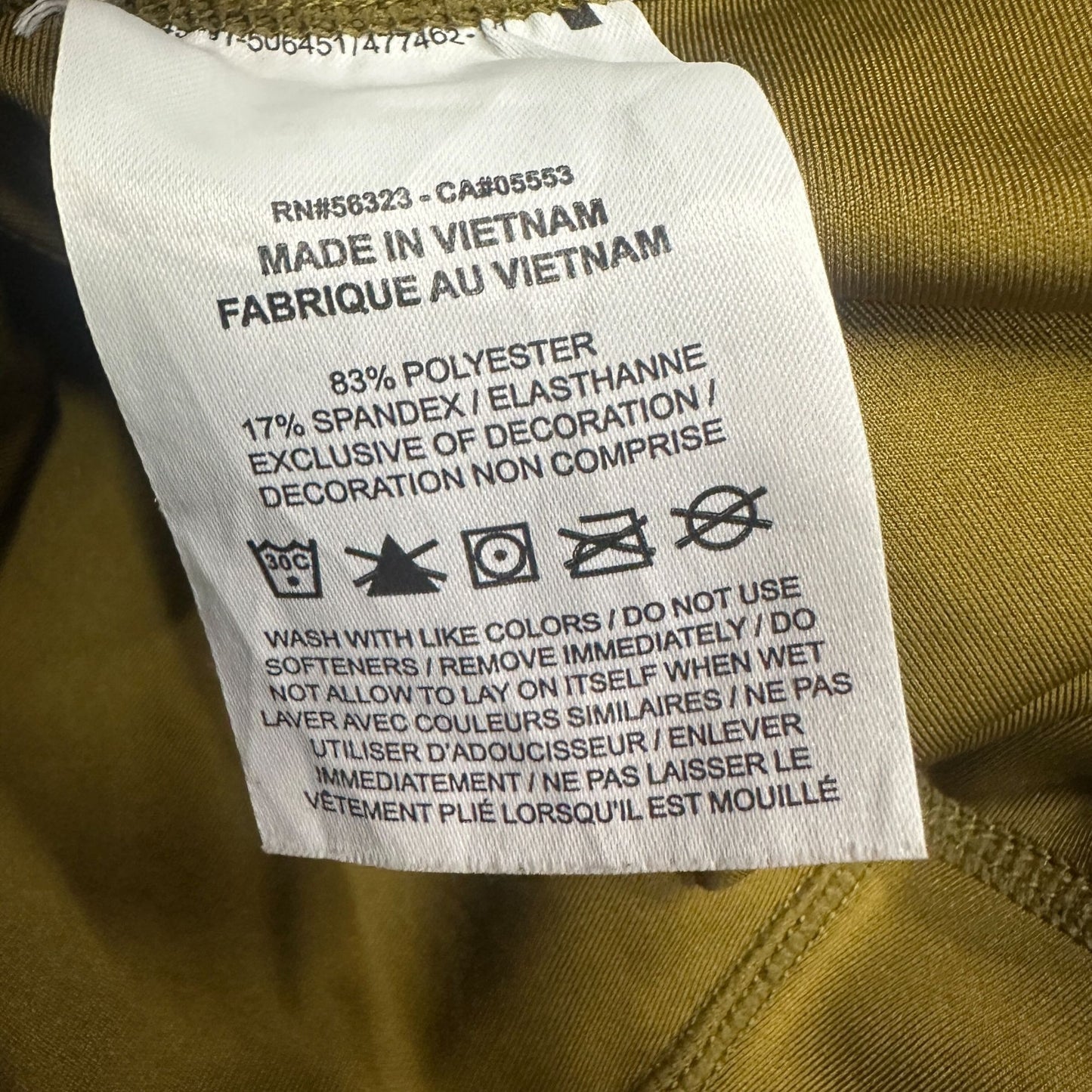 Nike Dri-Fit Olive Volt 7/8 Running Leggings Swoosh Womens M DJ0934-368
