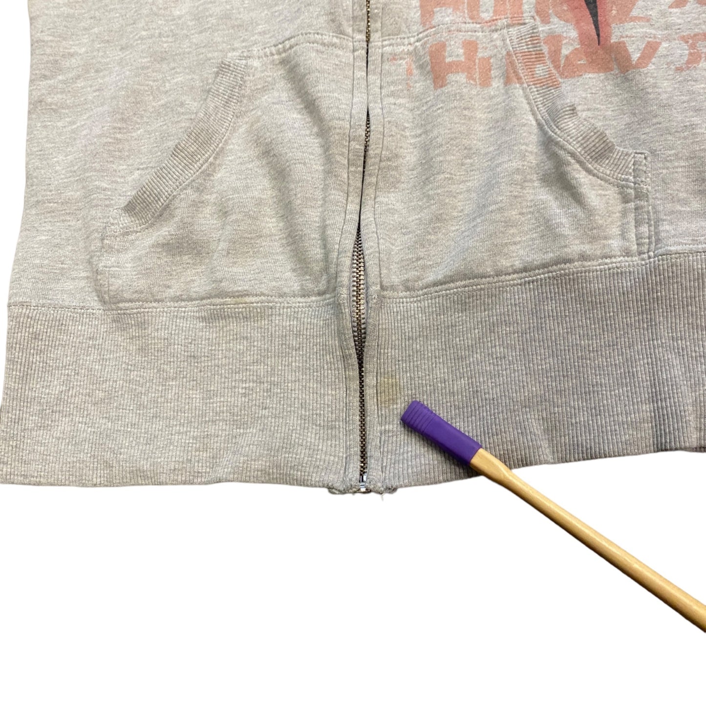 Hurley Gray Hoodie Faces of Love Graphic Full Zip Thumbhole Heart