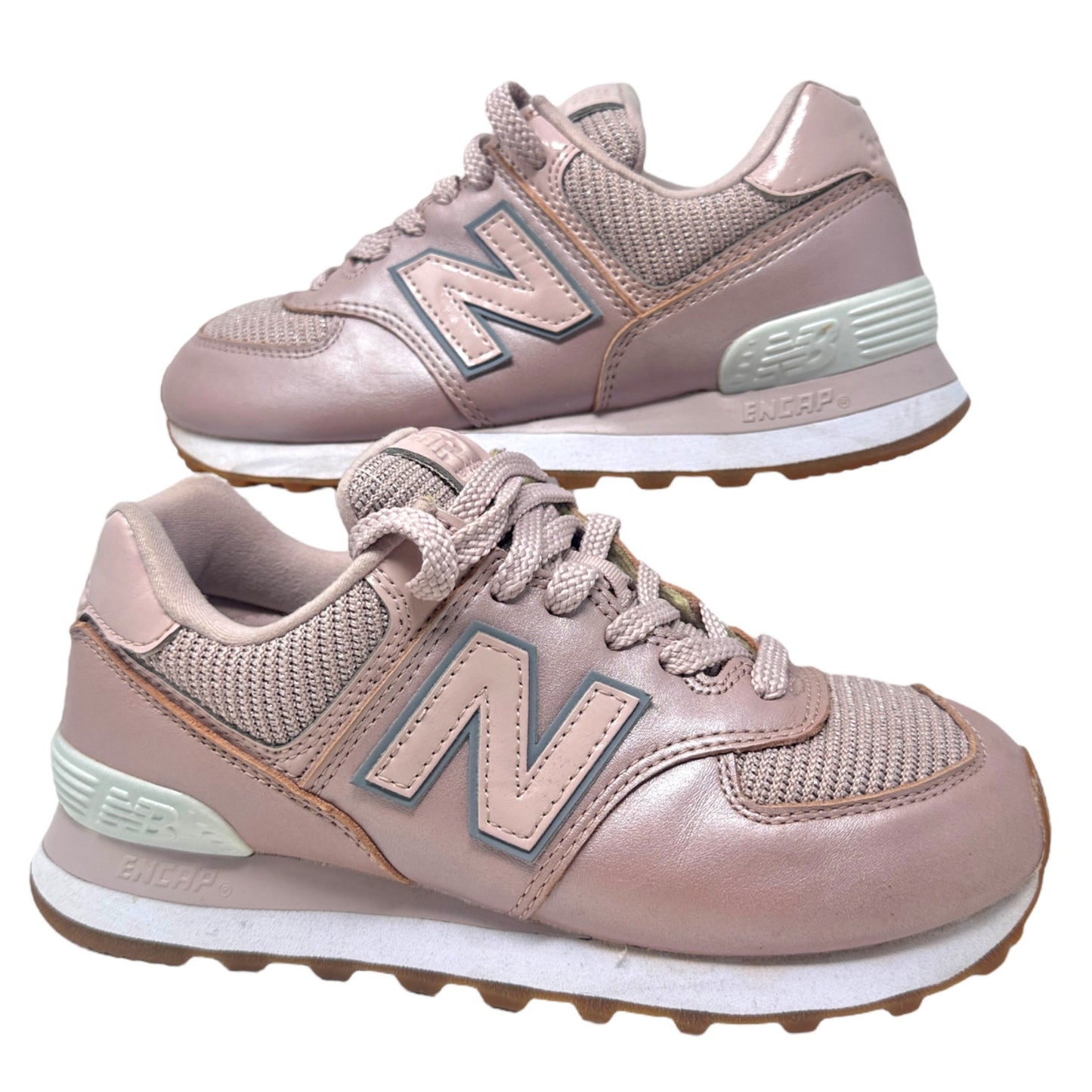 New Balance Youth 6 574 Pink Running Shoes Athletic Comfort Sneaker WL574PMB