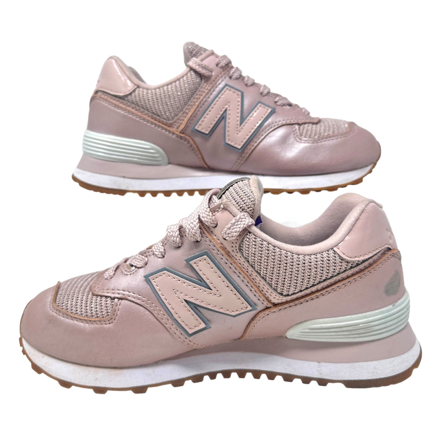 New Balance Youth 6 574 Pink Running Shoes Athletic Comfort Sneaker WL574PMB