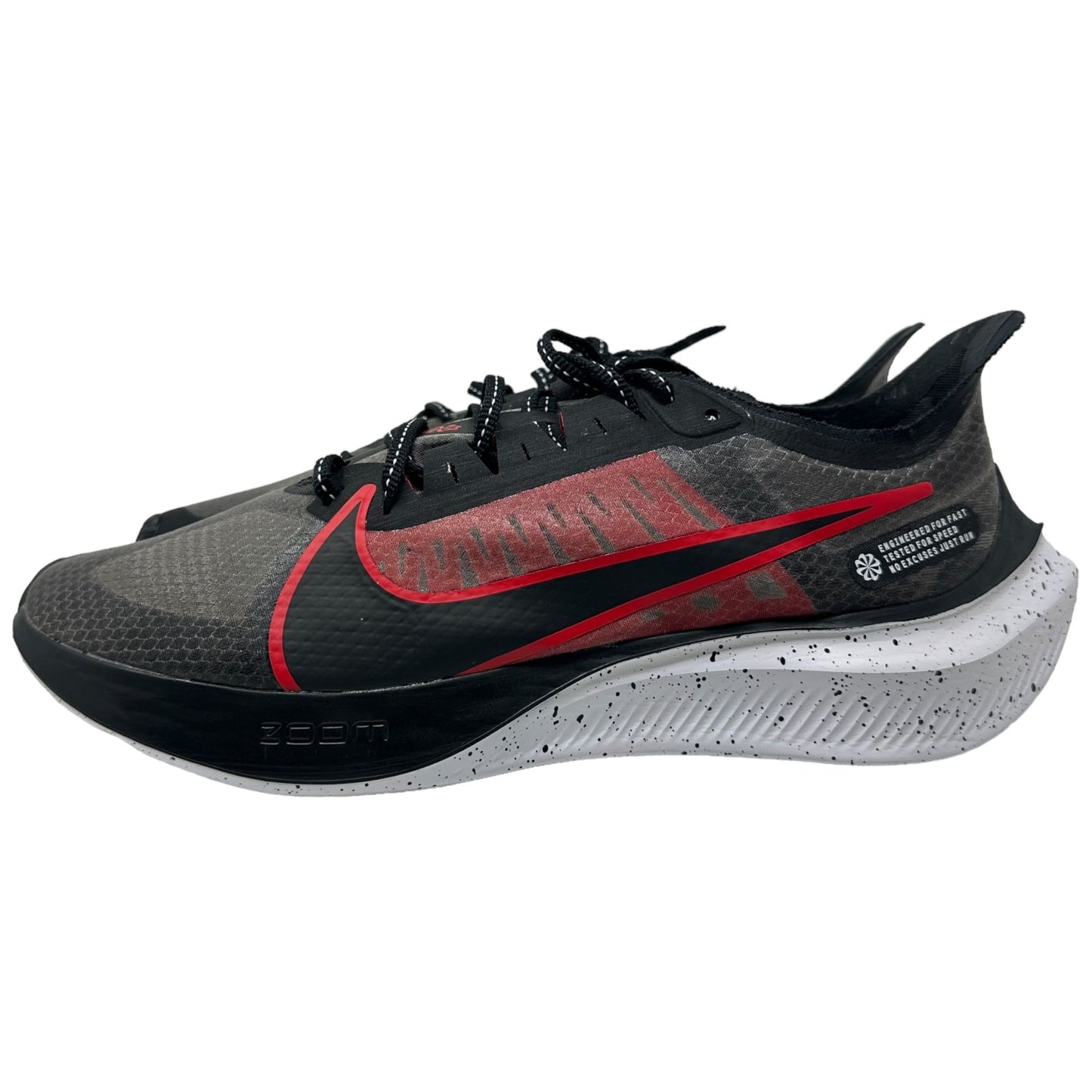 Nike Mens 9.5 Zoom Gravity Running Sneakers Black University Red BQ32020-005