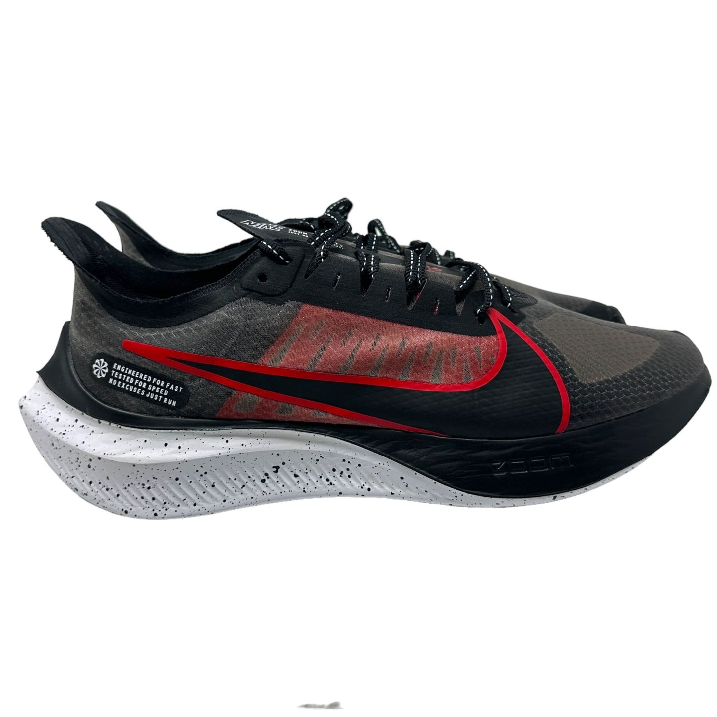 Nike Mens 9.5 Zoom Gravity Running Sneakers Black University Red BQ32020-005