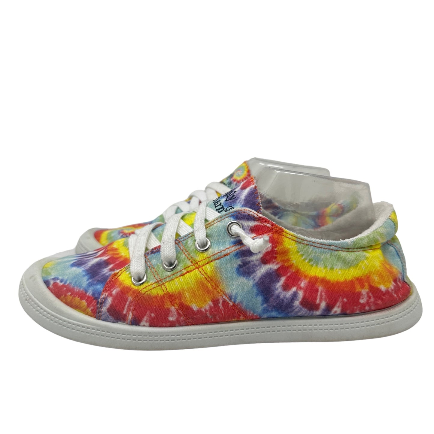 Simply Southern Womens 9 Tie Dye Canvas Slip On Sneakers Shoes Colorful Casual