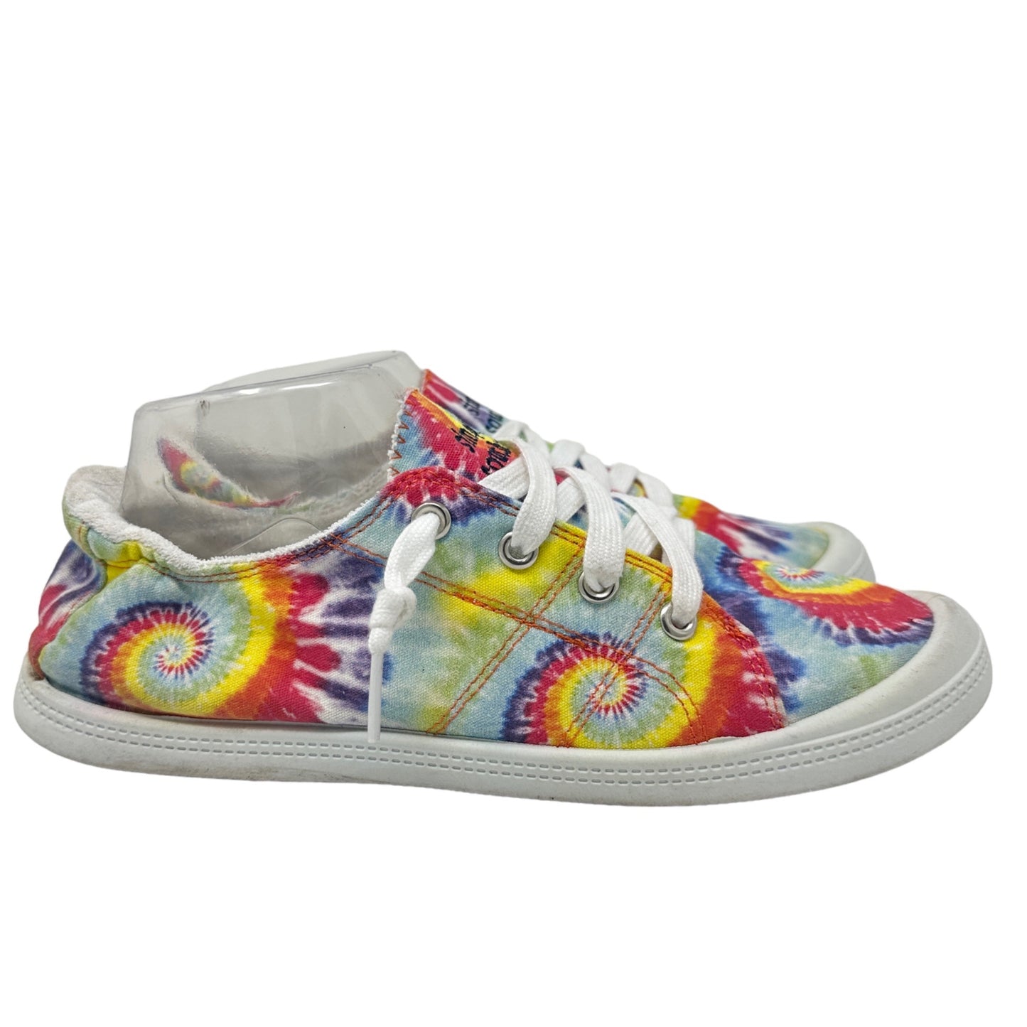 Simply Southern Womens 9 Tie Dye Canvas Slip On Sneakers Shoes Colorful Casual