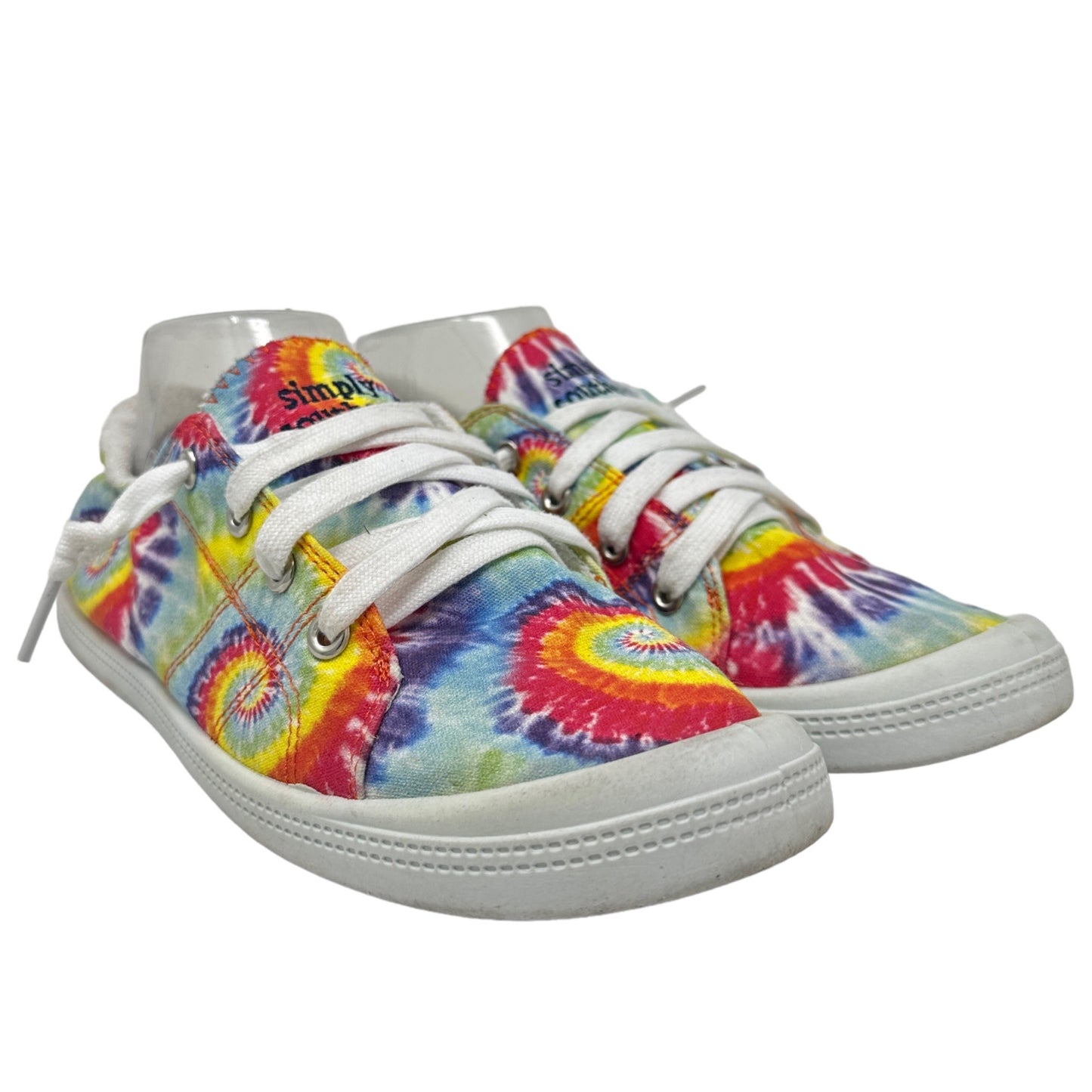 Simply Southern Womens 9 Tie Dye Canvas Slip On Sneakers Shoes Colorful Casual