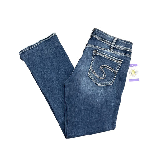 Silver Jeans Womens 33X31 Elyse Slim Boot Blue Distressed Stretch Western Y2K