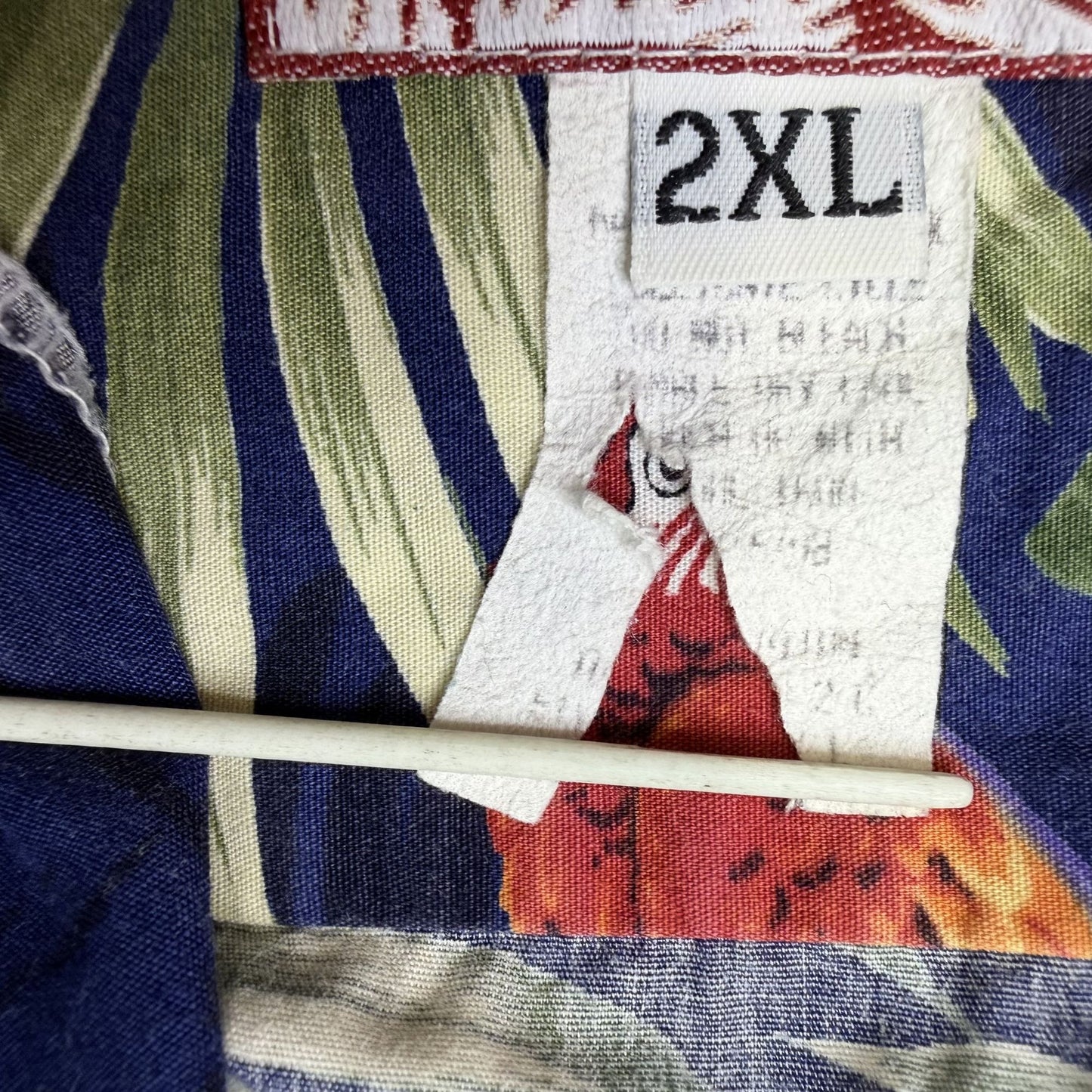 Vtg RJC Hawaiian Aloha Shirt 2XL Parrot Tropical Short Sleeve Hawaii USA Made