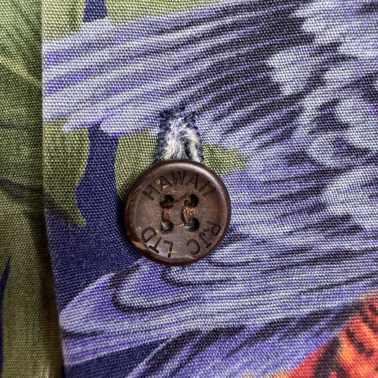 Vtg RJC Hawaiian Aloha Shirt 2XL Parrot Tropical Short Sleeve Hawaii USA Made