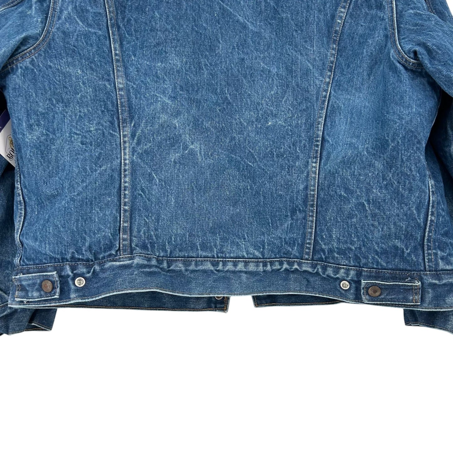 Vtg Levis Denim Trucker Jean Jacket Sherpa Lined USA Utility Cowboy Workwear 50