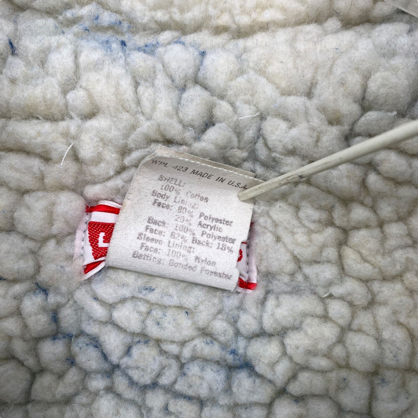 Vtg Levis Denim Trucker Jean Jacket Sherpa Lined USA Utility Cowboy Workwear 50