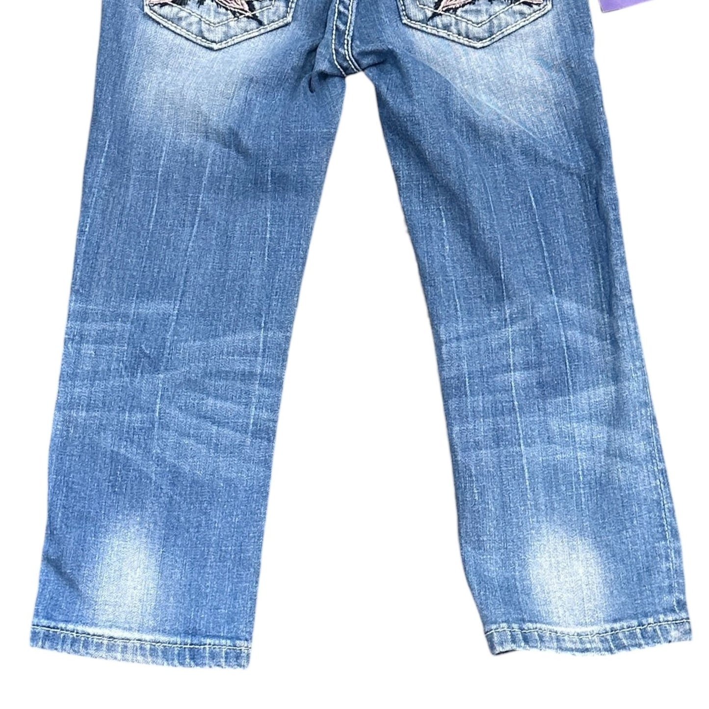 Miss Me Girls Blue Butterfly Embellished Capri Jeans Size 10