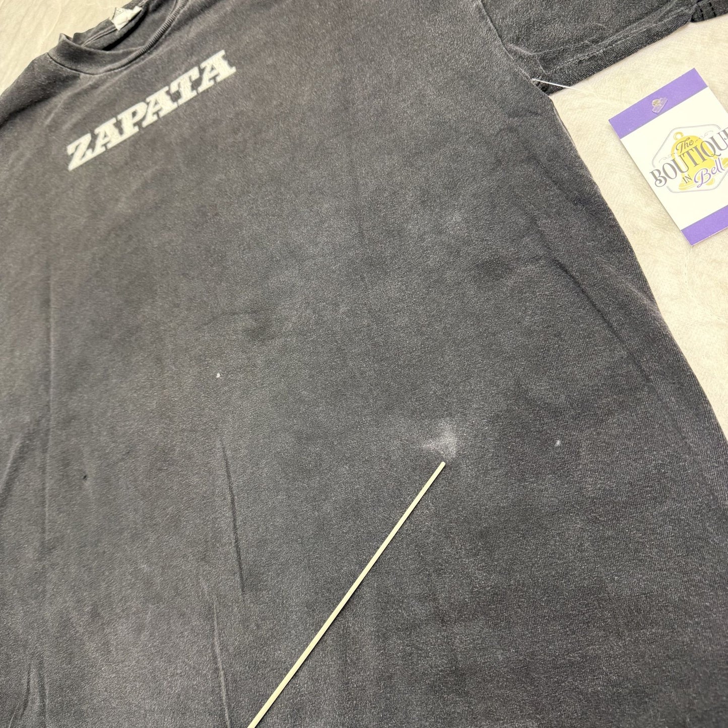 Vtg Y2K Emiliano Zapata Graphic Tee Shirt Mens XL Faded Black Chicano Grunge