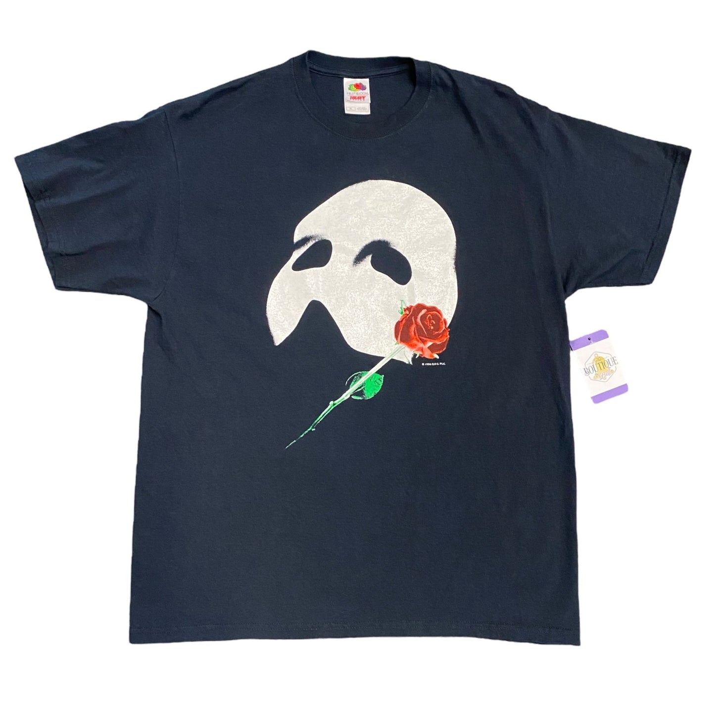 Vtg 80s Phantom of the Opera Glow in the Dark XL Tshirt Broadway Theatre 1986