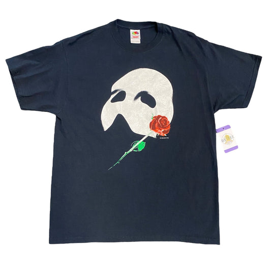 Vtg 80s Phantom of the Opera Glow in the Dark XL Tshirt Broadway Theatre 1986